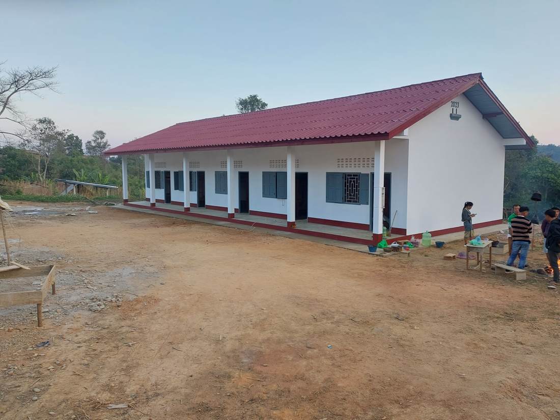 Un bâtiment scolaire en chantier